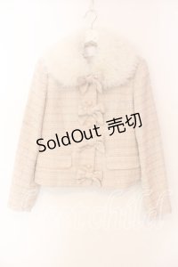 PINK HOUSE / ファー使いファンシーツイードジャケット M ピンクミックス系 O-25-12-15-030-LO-JA-OW-OS