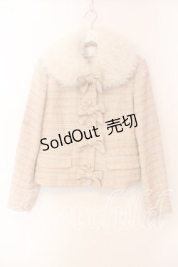 画像1: PINK HOUSE / ファー使いファンシーツイードジャケット M ピンクミックス系 O-25-12-15-030-LO-JA-OW-OS