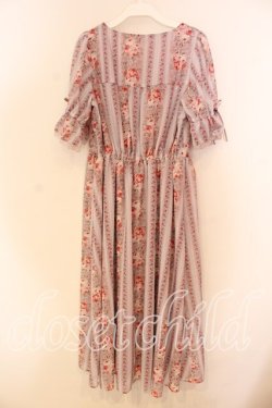 画像3: axes femme / カントリーローズワンピース  ラベンダー×ピンク O-25-12-15-003-AX-OP-IG-OS