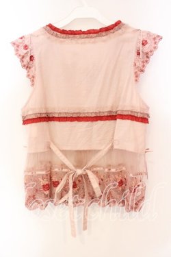 画像5: PINK HOUSE / ロココレース使いベスト  ピンク O-25-12-15-033-LO-TO-OW-OS