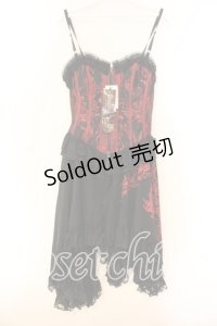 Qutie Frash / キャミワンピ  ブラック×レッド O-25-12-16-001-QU-OP-OW-OS