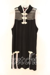 Qutie Frash / メッシュスリットタンク  ブラック×ホワイト O-25-12-16-003-QU-TO-OW-OS