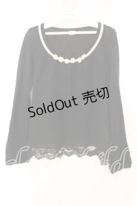 axes femme / 3つリボンニット  クロ O-25-12-16-038-AX-TO-IG-OS