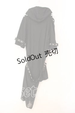 画像3: SEX POT ReVeNGe / ワイヤーフードプリントプルオーバー  ブラック O-25-12-16-040-SP-TO-IG-OS