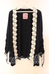 Honey Bunch / レース配色トッパーカーディガン 1 ネイビー×シロ O-25-12-16-047-LO-TO-IG-OS