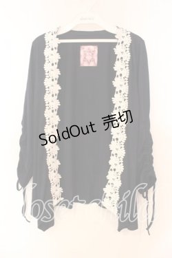 画像1: Honey Bunch / レース配色トッパーカーディガン 1 ネイビー×シロ O-25-12-16-047-LO-TO-IG-ZT458