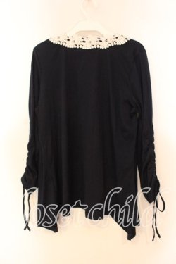 画像2: Honey Bunch / レース配色トッパーカーディガン 1 ネイビー×シロ O-25-12-16-047-LO-TO-IG-OS