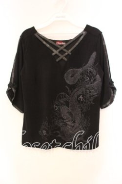 画像1: Qutie Frash / 5部丈インナーT  ブラック O-25-12-16-004-QU-TO-OW-OS