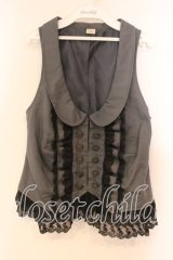 axes femme / ブローチ付きベスト M グレー O-25-12-16-053-AX-TO-IG-OS