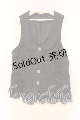 axes femme / レースアップベスト M クロ O-25-12-16-055-AX-TO-IG-OS