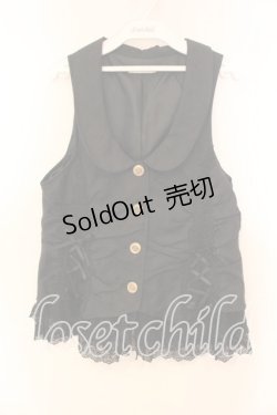 画像1: axes femme / レースアップベスト M クロ O-25-12-16-055-AX-TO-IG-OS