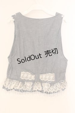 画像2: axes femme / フラワーレースベスト M ブルー O-25-12-16-057-AX-TO-IG-OS
