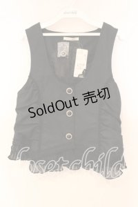 axes femme / パール付きベスト M クロ O-25-12-16-058-AX-TO-IG-OS