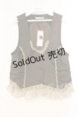 axes femme / パール付きベスト M ブラウン O-25-12-16-059-AX-TO-IG-OS