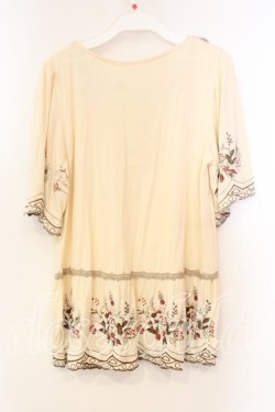 画像2: axes femme / カラー刺繍使いプルオーバー M 生成り O-25-12-16-060-AX-TO-IG-OS