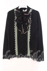 axes femme / レースBigリボンカットソー M クロ O-25-12-16-062-AX-TO-IG-OS