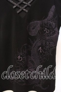 画像2: Qutie Frash / 5部丈インナーT  ブラック×パープル O-25-12-16-005-QU-TO-OW-OS