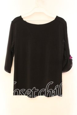 画像3: Qutie Frash / 5部丈インナーT  ブラック×パープル O-25-12-16-005-QU-TO-OW-OS