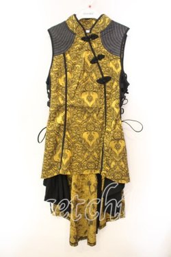 画像1: Qutie Frash / チャイナワンピ  イエロー O-25-12-16-069-QU-OP-OW-OS