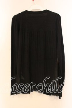 画像2: franche lippee black / バックプリーツカーディガン Ｍ クロ O-25-12-16-072-LO-TO-IG-OS