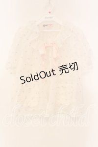 Katie / LOVE IN KATIE ハート刺繍パフボレロ  オフシロ O-25-12-16-073-LO-TO-IG-OS