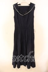 Cherir la femme / リボンセーラーブラウジングワンピース Ｍ ネイビー O-25-12-16-075-LO-OP-IG-OS