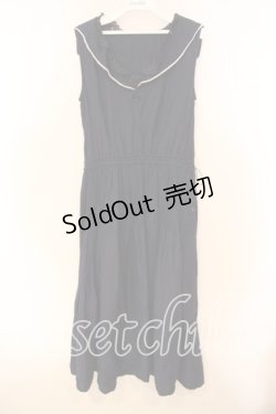 画像1: Cherir la femme / リボンセーラーブラウジングワンピース Ｍ ネイビー O-25-12-16-075-LO-OP-IG-ZT524