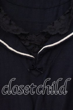 画像2: Cherir la femme / リボンセーラーブラウジングワンピース Ｍ ネイビー O-25-12-16-075-LO-OP-IG-OS