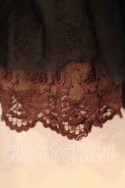 画像2: Franche Lippee / オーダーチュールスカート  ネイビー×ブラウン O-25-12-16-077-LO-OP-IG-OS