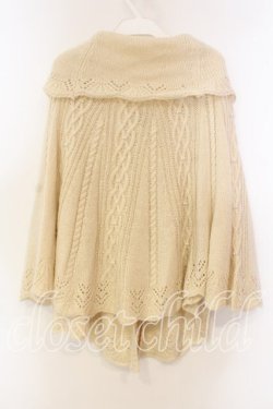 画像3: axes femme / オフタートルニットポンチョ  オフシロ O-25-12-16-080-AX-TO-IG-OS