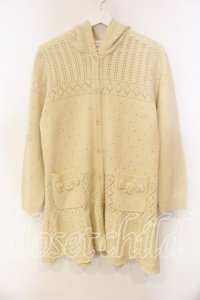 PINK HOUSE / モチーフニットロングカーディガン  アイボリー O-25-12-16-081-LO-TO-IG-OS