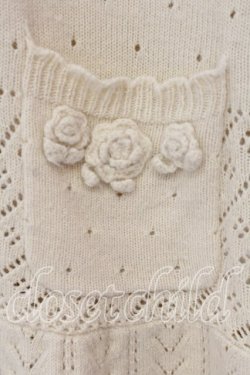 画像2: PINK HOUSE / モチーフニットロングカーディガン  アイボリー O-25-12-16-081-LO-TO-IG-OS