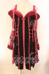 Qutie Frash / オフショル着物カーディガン  ピンク O-25-12-16-082-QU-TO-IG-OS