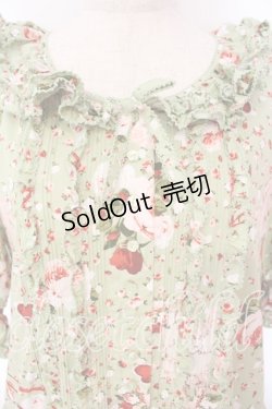 画像2: PINK HOUSE / オーナメントローズプリントワンピース  ミント O-25-12-16-084-LO-OP-IG-OS