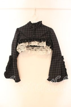 画像1: MARBLE / 姫袖用ショート丈モダンジャケット  ネイビーチェック O-25-12-16-087-GO-JA-IG-OS