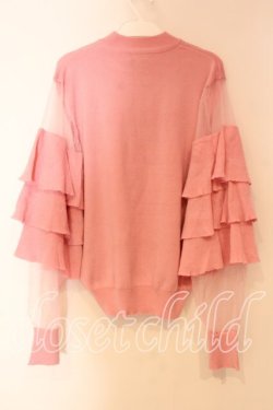 画像3: lilLilly / チュール切替フリルニット F ピンク O-25-12-16-088-LO-TO-IG-OS