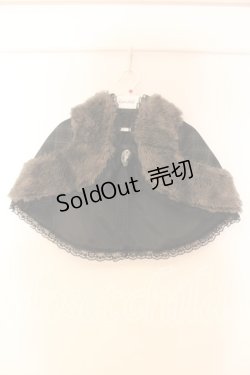 画像1: MARBLE / ヴィクトリアン調クラシカルカメオケープ  グレーファー×黒グレーチェック O-25-12-16-089-GO-TO-IG-OS