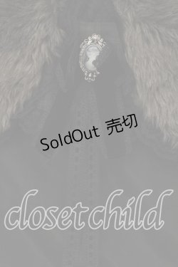 画像2: MARBLE / ヴィクトリアン調クラシカルカメオケープ  グレーファー×黒グレーチェック O-25-12-16-089-GO-TO-IG-OS