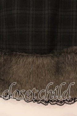 画像4: MARBLE / ヴィクトリアン調クラシカルカメオケープ  グレーファー×黒グレーチェック O-25-12-16-089-GO-TO-IG-OS