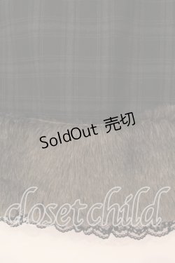 画像4: MARBLE / ヴィクトリアン調クラシカルカメオケープ  グレーファー×黒グレーチェック O-25-12-16-089-GO-TO-IG-OS