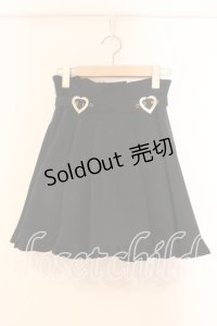 Rojita / 裾フリルハートビジュバックルスカート  クロ O-25-12-16-090-LO-TO-IG-OS