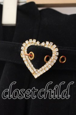 画像2: Rojita / 裾フリルハートビジュバックルスカート  クロ O-25-12-16-090-LO-TO-IG-OS