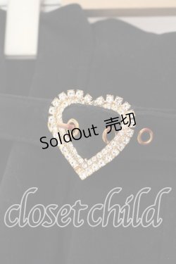 画像2: Rojita / 裾フリルハートビジュバックルスカート  クロ O-25-12-16-090-LO-TO-IG-OS