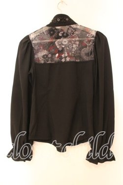 画像3: Qutie Frash / 和柄メッシュブラウス  ブラック O-25-12-16-009-QU-BL-OW-OS