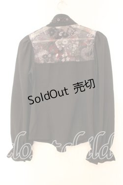画像3: Qutie Frash / 和柄メッシュブラウス  ブラック O-25-12-16-009-QU-BL-OW-ZY