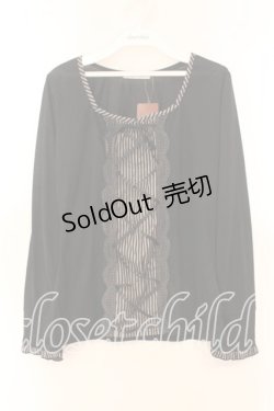 画像1: axes femme / レジメ柄レースup PO Ｍ クロ O-25-12-16-017-AX-TO-IG-OS