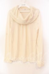 axes femme / ボアハイネックカットソー  アイボリー O-25-12-16-018-AX-TO-IG-OS