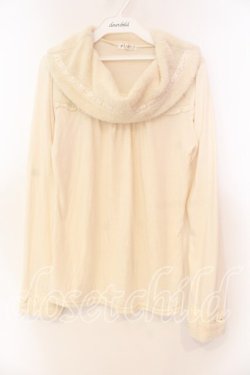 画像1: axes femme / ボアハイネックカットソー  アイボリー O-25-12-16-018-AX-TO-IG-OS