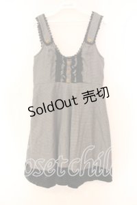 axes femme / 千鳥格子ジャンパースカート  クロ×グレー O-25-12-16-020-AX-OP-IG-OS