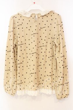 画像3: axes femme / ドット柄衿付きプルオーバー  アイボリー O-25-12-16-021-AX-TO-IG-OS